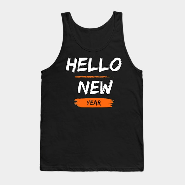 Hello New Year Tank Top by Graceful Designs